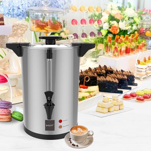 32 Cup Commercial Stainless Steel Electric Coffee Urn (6L)