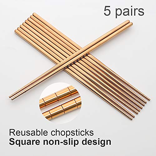 Stainless Steel Chopsticks (Rose)