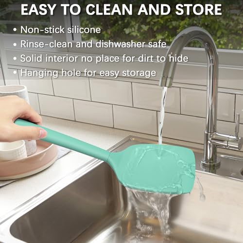 2 Pack Silicone Spatula Set (PureAquaGreen)