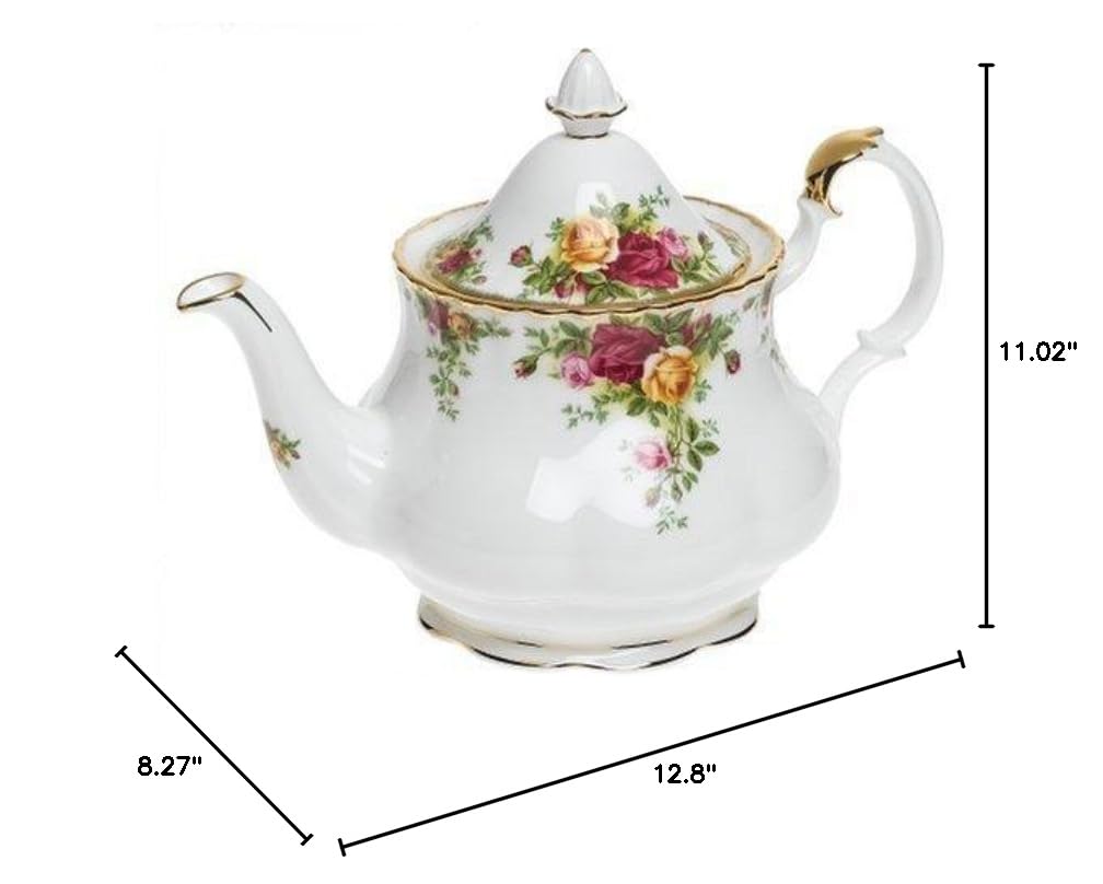 Old Country Roses 3 (OLD COUNTRY ROSES 3-PIECE TEA SET (TEAPOT, SUGAR & CREAMER))
