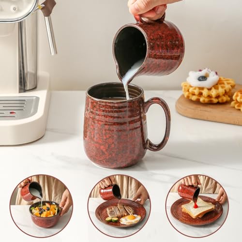 Ceramic Sugar and Creamer Set (Red)