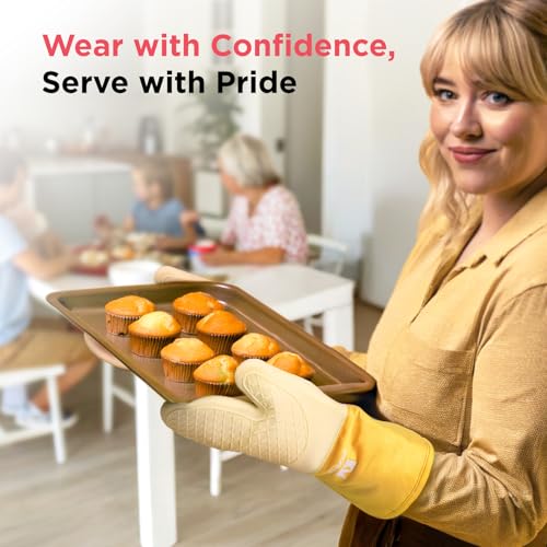 UltraShield Silicone Oven Mitts (Yellow / Standard)