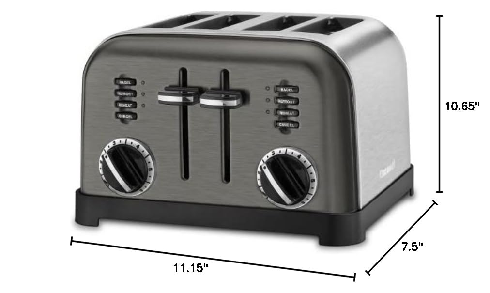 Toaster Defrost & Reheat (Black Stainless Steel)