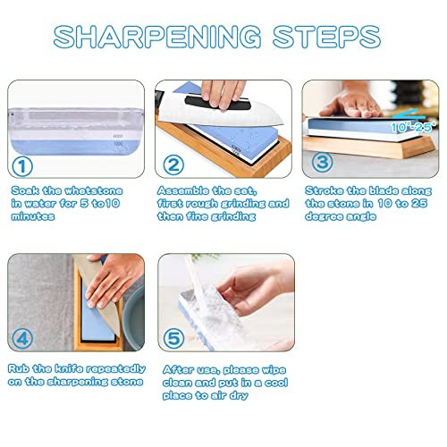 Whetstone Knife Sharpening Stone Kit