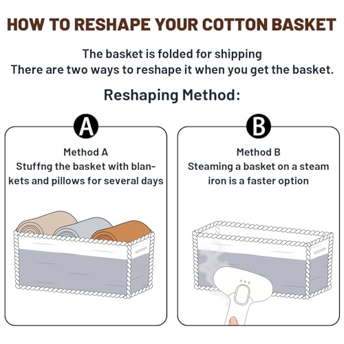 Small Storage Baskets for Organizing (3pcs-L13xW8.5xH5.1" / Grey)