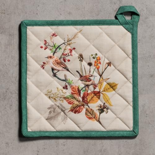 Pot Holders 100% Cotton Potholders (053 - Recolte / 8" x 8" (Pot Holder Pack of 1))
