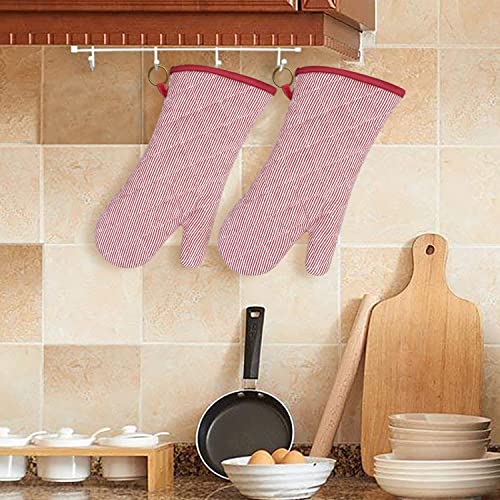 Yarn Dyed Oven Mitts 1 Pair (Oven Mitts - Red 2)
