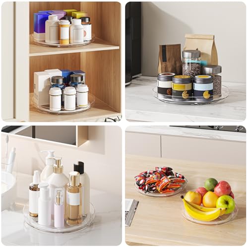 4 Pack 9 Inch Clear Lazy Susan Turntable Organizer (9inch - 4 Pack)