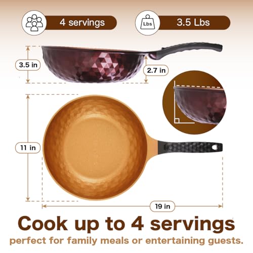 Diamond X Premium Non Stick Wok Pan (Gold Wok Pan)