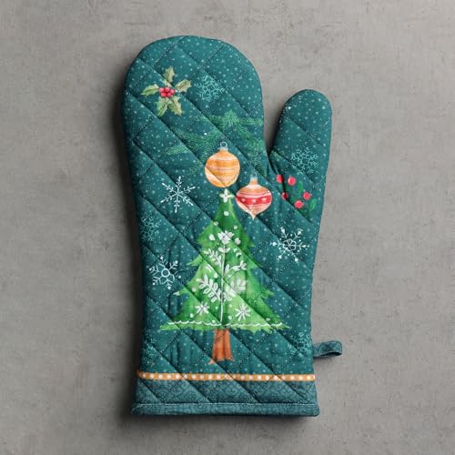 Maison d'Hermine Oven Gloves 100% Cotton Oven Mitt (106 - Hygge Christmas / 7.5" x 13" (Oven Mitt))