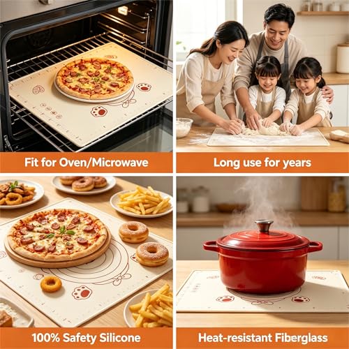 Silicone Baking Pastry Dough Mat (25"L x 16"W)