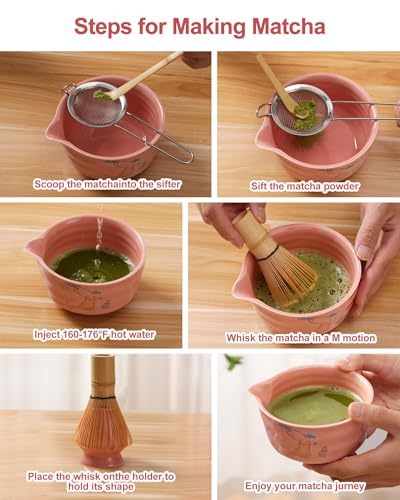 Matcha Set Japanese Matcha Kit Set 7 (Hot Pink)