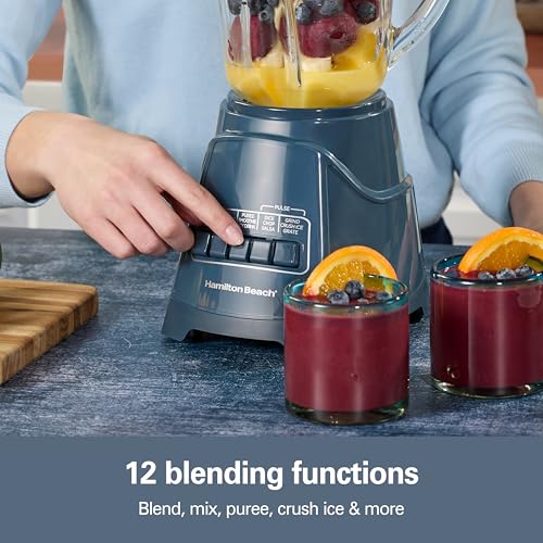 Power Elite Blender For Smoothies With Wave Action System (Kitchen Makeover Blue / 40 Oz. Glass Jar (Pack of 1))