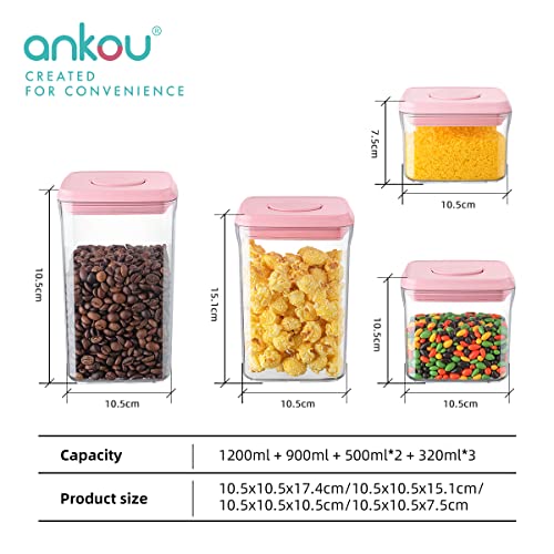 Airtight Food Storage Container (7 Pcs Set Pink)