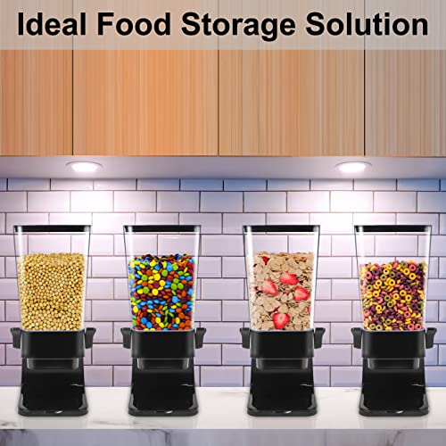 Cereal Dispenser Countertop with lids (Black / Large)