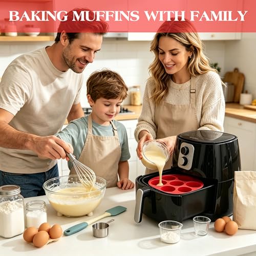 Silicone Muffin Pan for Air Fryer Oven (7-Cup)