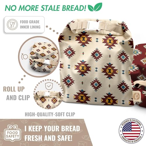 Reusable Bread Bag Set for Home Bakers (South Western)