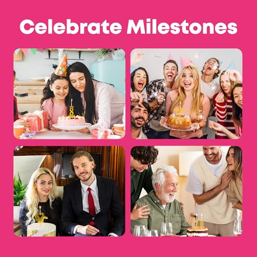 I Love You Reusable Gold Romantic Cake Candle