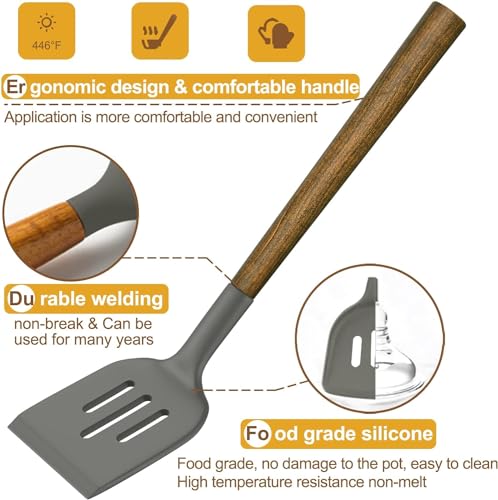 Silicone Cooking Utensil Set (Gray)