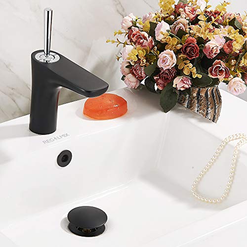Vessel Sink Drain (With Overflow / Black)