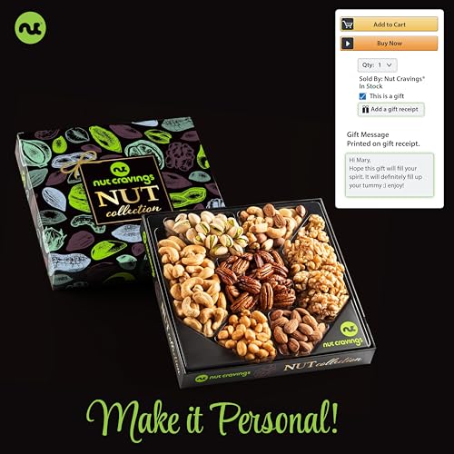 Nut Collection Gift Basket in Elegant Box