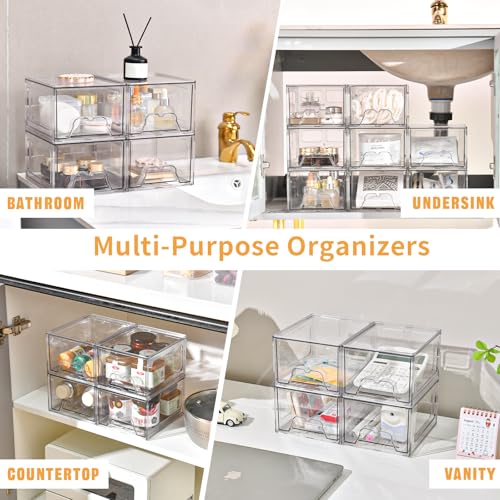 6 Pack Stackable Storage Drawers