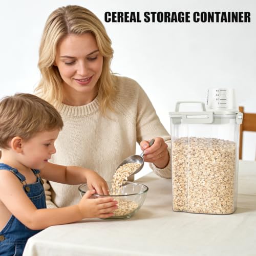 2 Pack 3 Lbs Pet Dog Cat Bird Seed Food Storage Containers for Travel Beige (Beige-3L 2Pack)