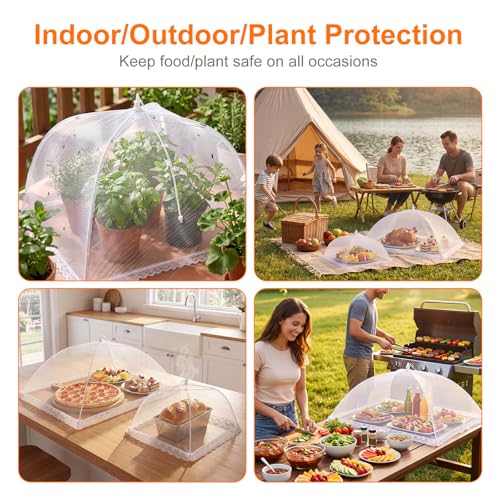 8 Pack 2 Size Mesh Food Covers for Outside