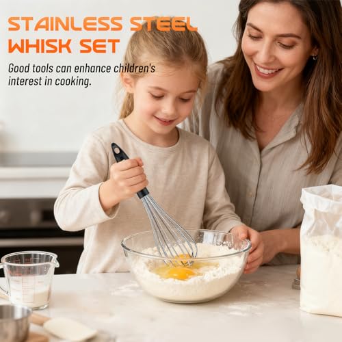 Whisk 10" Kitchen Whisk (Black-Silver / 1 Piece)