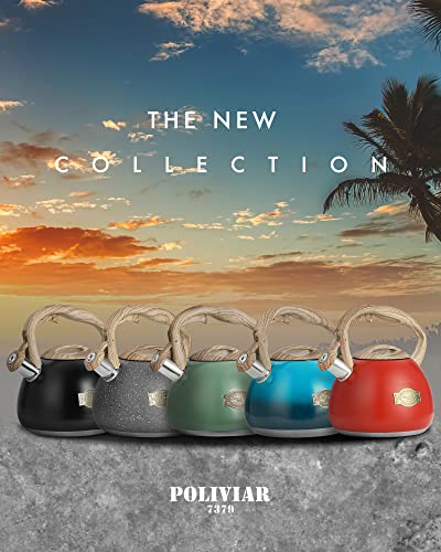 POLIVIAR Tea Kettle (2.7 Quarts / Black Ti-N)