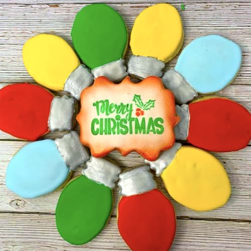 Christmas Ornament Cookie Cutters 4Pcs for Baking Decorating (Christmas Ornaments 4Pcs)