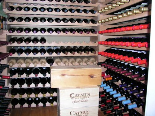 Modular Wine Rack Beechwood 24 (60 Bottles - 10 Rows)