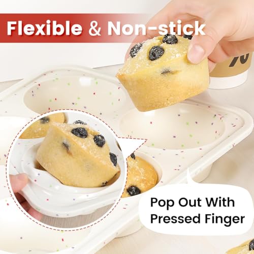 Jumbo Muffin Pan (Creamy Confetti / 6-Cup Jumbo)