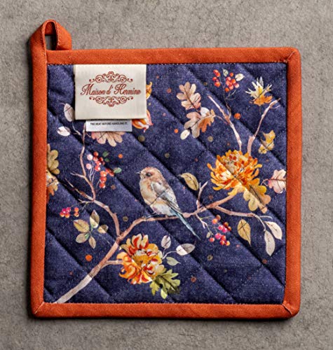 Pot Holders 100% Cotton Potholders (020 - Kelim - Infinity / 8" x 8" (Pot Holder Pack of 2))