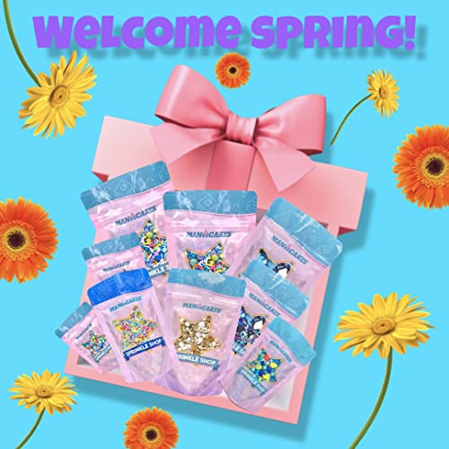 Sprinkles Edible Cake and Cupcake Sprinkles with Assorted Shapes and Sizes for Parties (Pastel Easter)