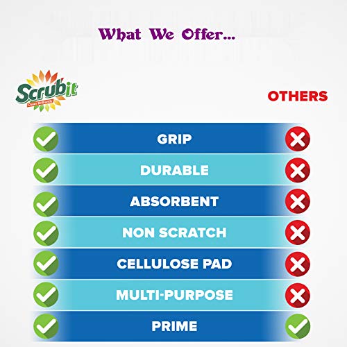 Non Scratch Cleaning Scrub Sponges (6 Count)