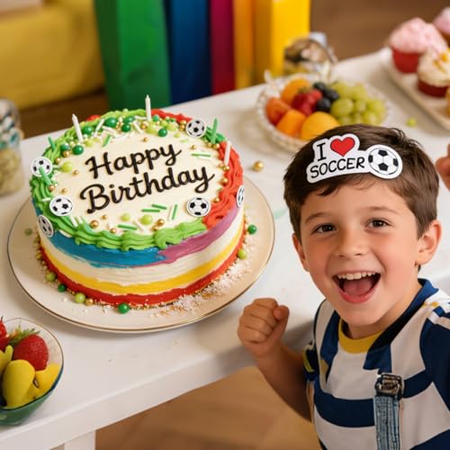 Edible Soccer Sprinkles for Cake Decorating (Soccer)