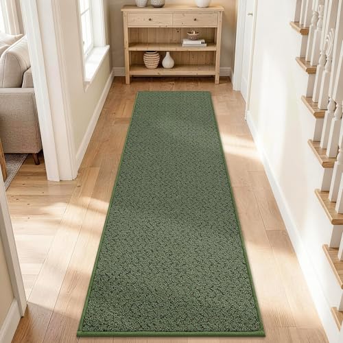 Hallway Runner Rugs Non (Green / 2' x 6')