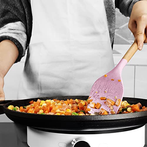 Silicone Kitchen Utensils Set (Pink)