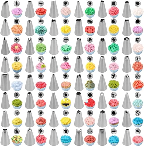207 Pcs Cake Decorating supplies Kit for Beginners Cake Turntable