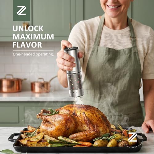Rechargeable Electric salt and pepper grinder set with Storage Base (Stainless Steel / Set)