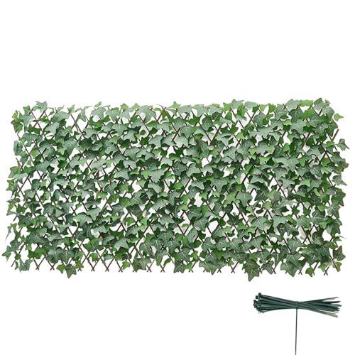 Expandable Fence Privacy Screen (Mixed Light Green and Dark Green / 25 x 126 inch)