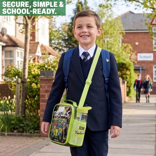Teenage Mutant Ninja Turtles Boys Lunch Box 3Pc Set (Dark Green TMNT)