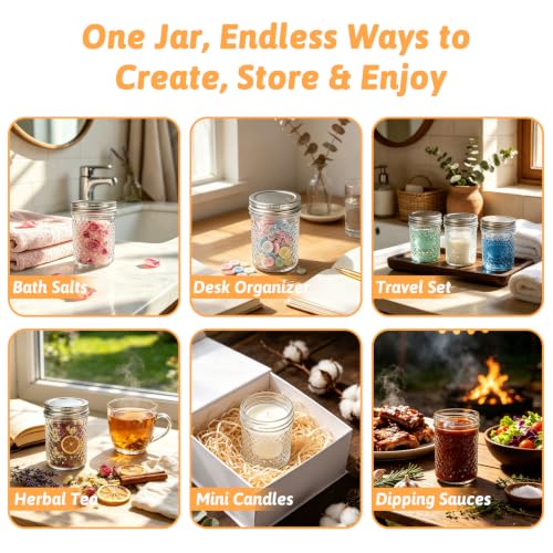 6 oz Glass Mason Jars (6oz-30pcs-D)