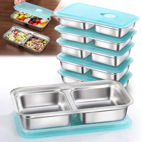 6 Pack Stainless Steel Snack Containers Reusable (4 Count)