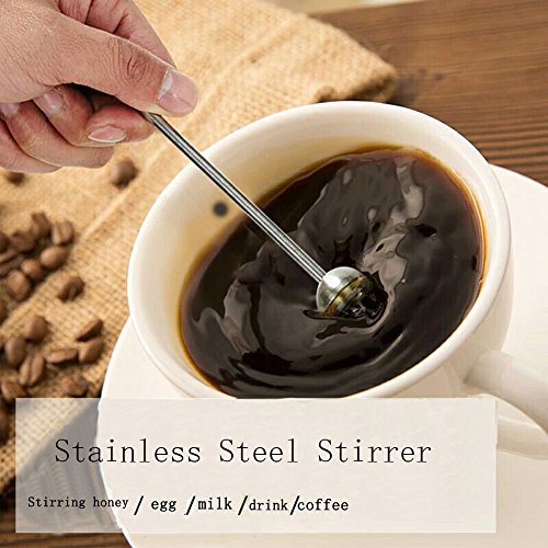 Honey Dipper Stick Stainless Steel Wand for Honey Pot Containers (1 Pcs Silver)