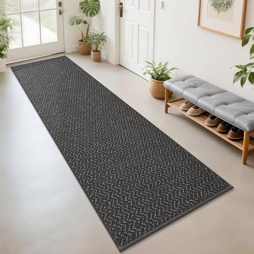 Hallway Runner Rugs Non (Dark Grey / 2'7"x10')