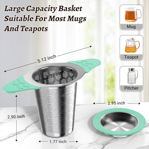 Tea Infuser for Loose Leaf Tea (1 Pack - Spring Green)