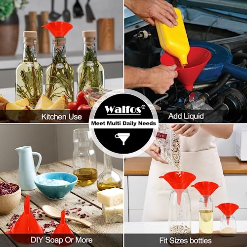 4pcs Kitchen Plastic Funnel (4 Count)