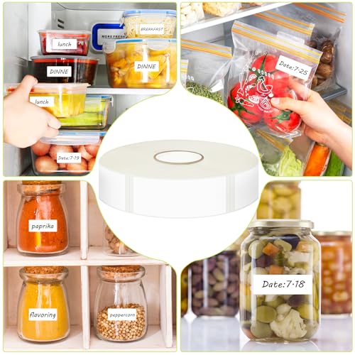 600 Blank Removable Freezer Labels with Perforation Line for Easy Distribution and Use. Waterproof and Oil (600 Pcs - 1 "x 3")